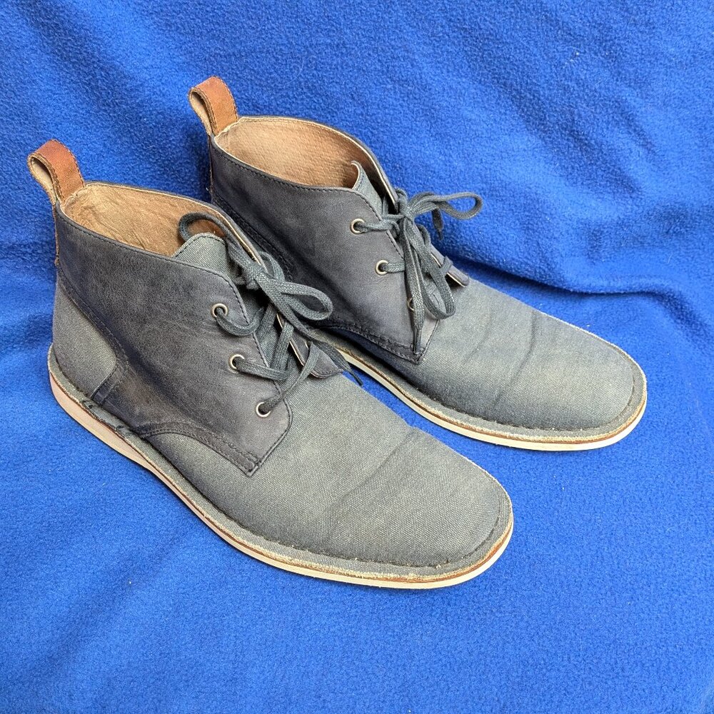 Andrew Marc  AM1004C Men's mixed leather and textile chukka boots Size 8.5